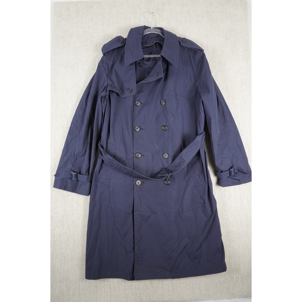 USAF Air Force 44L Mens All-weather Trench Coat 8405-01-175-2298 Cotton Blend - Picture 2 of 9